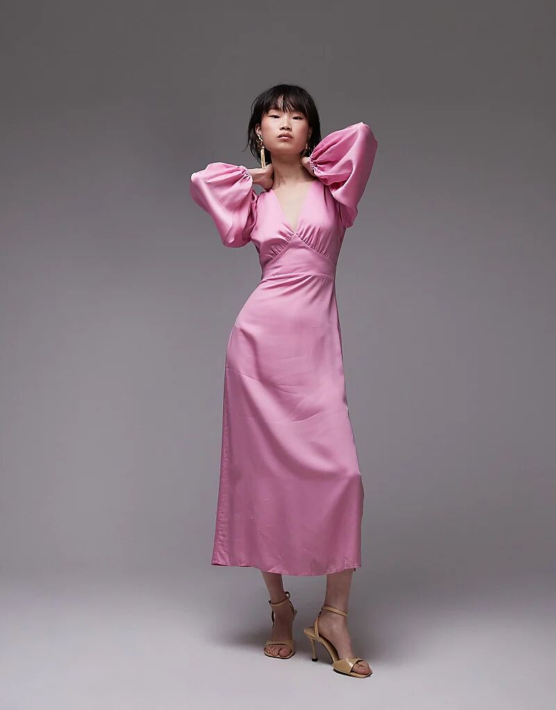 Платье миди & Other Stories с разрезами по бокам и объемными рукавами розового цвета
Платье миди & Other Stories с разрезами по бокам и объемными рукавами розового цвета