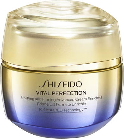 Интенсивный укрепляющий дневной и ночной крем для сухой кожи Shiseido Vital Perfection Uplifting & Firming Advanced Cream Enriched, 50 ml 
Интенсивный укрепляющий дневной и ночной крем для сухой кожи Shiseido Vital Perfection Uplifting & Firming Advanced Cream Enriched, 50 ml