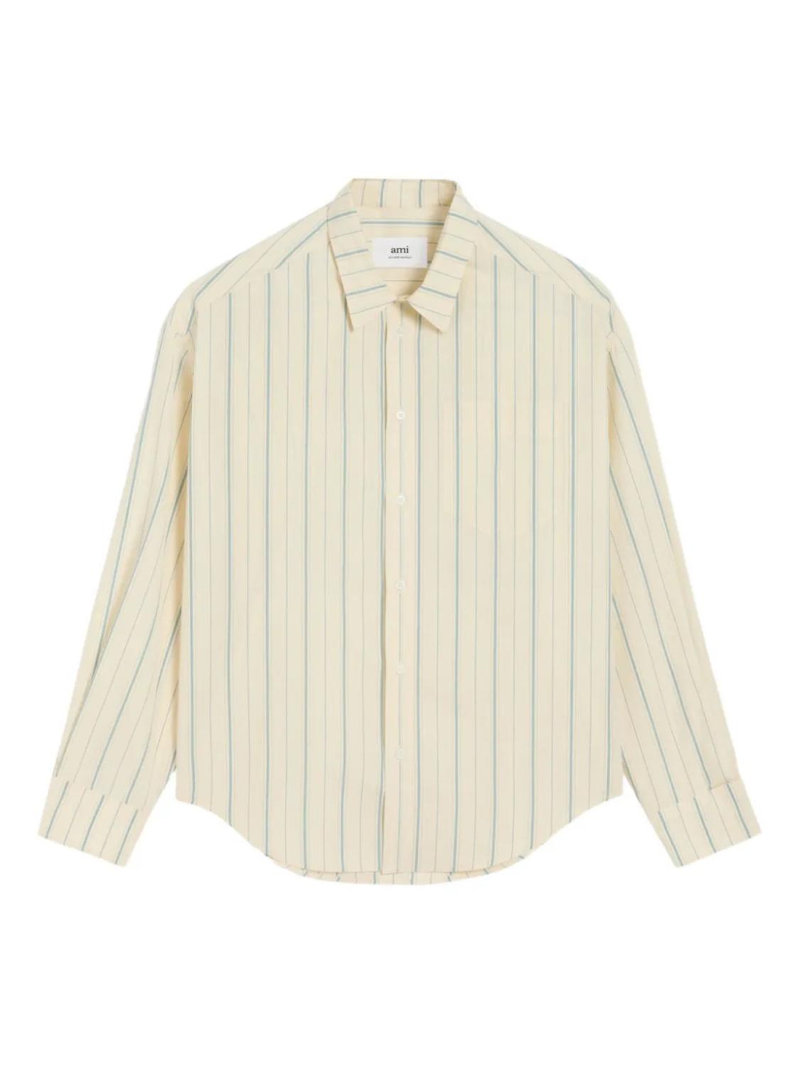 Полосатая рубашка на пуговицах AMI Paris, нейтральный
Полосатая рубашка на пуговицах AMI Paris, нейтральный