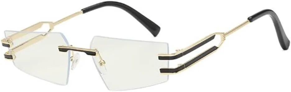 Солнцезащитные очки FUK без оправы с металлическими дужками и алмазной огранкой, линзы неправильной формы, для мужчин и женщин, Gold Frame Transparent Flakes
Солнцезащитные очки FUK без оправы с металлическими дужками и алмазной огранкой, линзы неправильной формы, для мужчин и женщин, Gold Frame Transparent Flakes