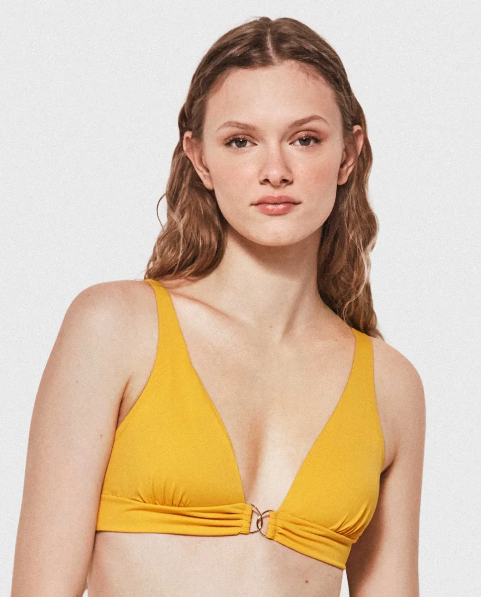 Треугольный верх бикини без косточек с поролоном Gisela, горчичный
Треугольный верх бикини без косточек с поролоном Gisela, горчичный