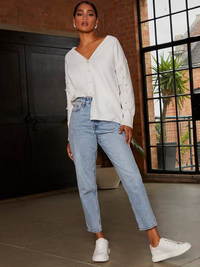 Жемчужный кардиган оверсайз Chi Chi London, кремовый
Жемчужный кардиган оверсайз Chi Chi London, кремовый