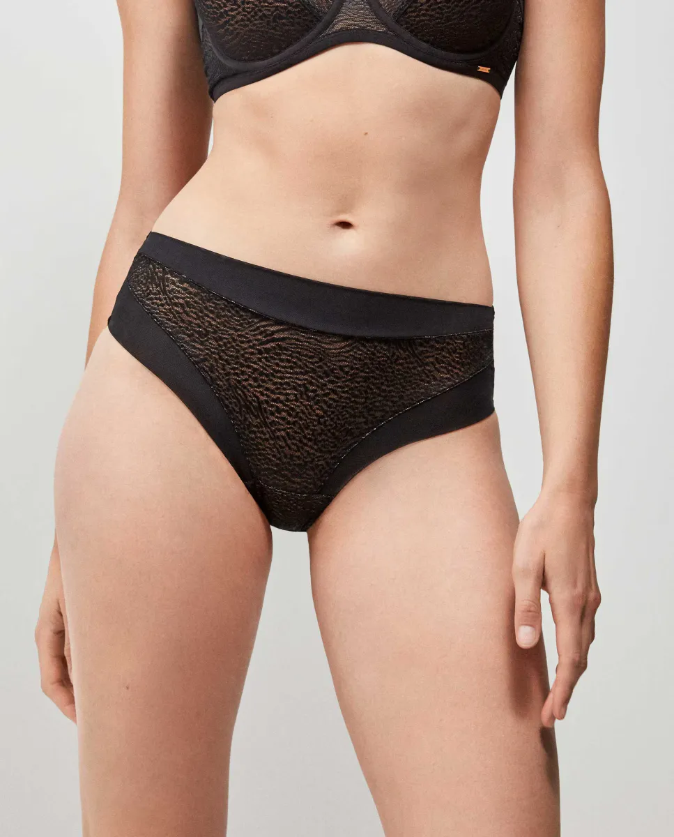 Высокие трусики из кружевной ткани Gisela, чёрный
Высокие трусики из кружевной ткани Gisela, чёрный