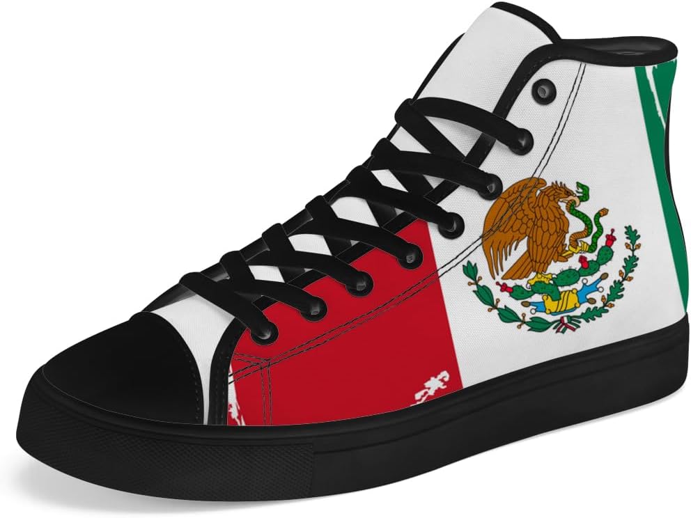 Мужские и женские высокие кеды из ткани с флагом Мексики, с шнуровкой, повседневная обувь Chebing, красный
Мужские и женские высокие кеды из ткани с флагом Мексики, с шнуровкой, повседневная обувь Chebing, красный