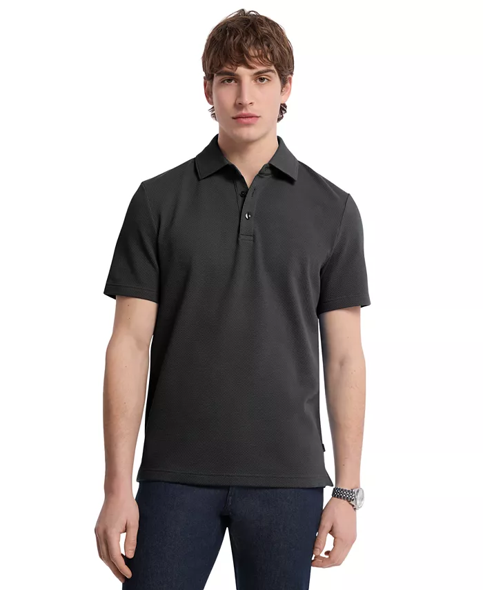 Мужская поло с коротким рукавом из пузырчатой вязки Michael Kors, черный
Мужская поло с коротким рукавом из пузырчатой вязки Michael Kors, черный