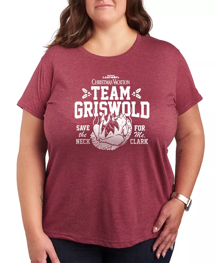 Футболка Air Waves Trendy Plus Size с рождественским принтом Hybrid Apparel, красный 
Футболка Air Waves Trendy Plus Size с рождественским принтом Hybrid Apparel, красный