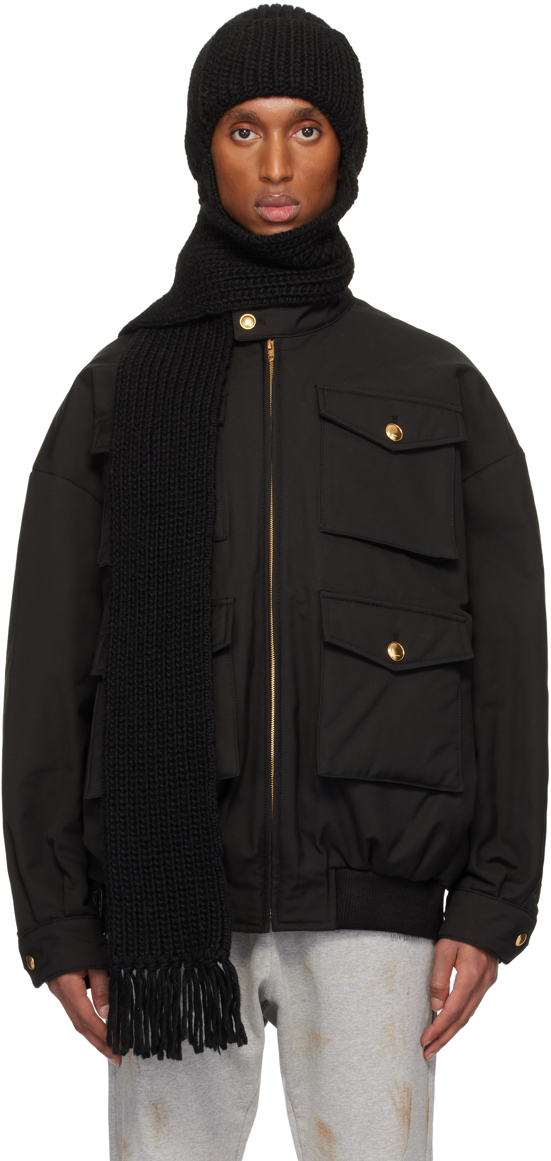 Толстая шапка-глушитель We11done, черный
Толстая шапка-глушитель We11done, черный