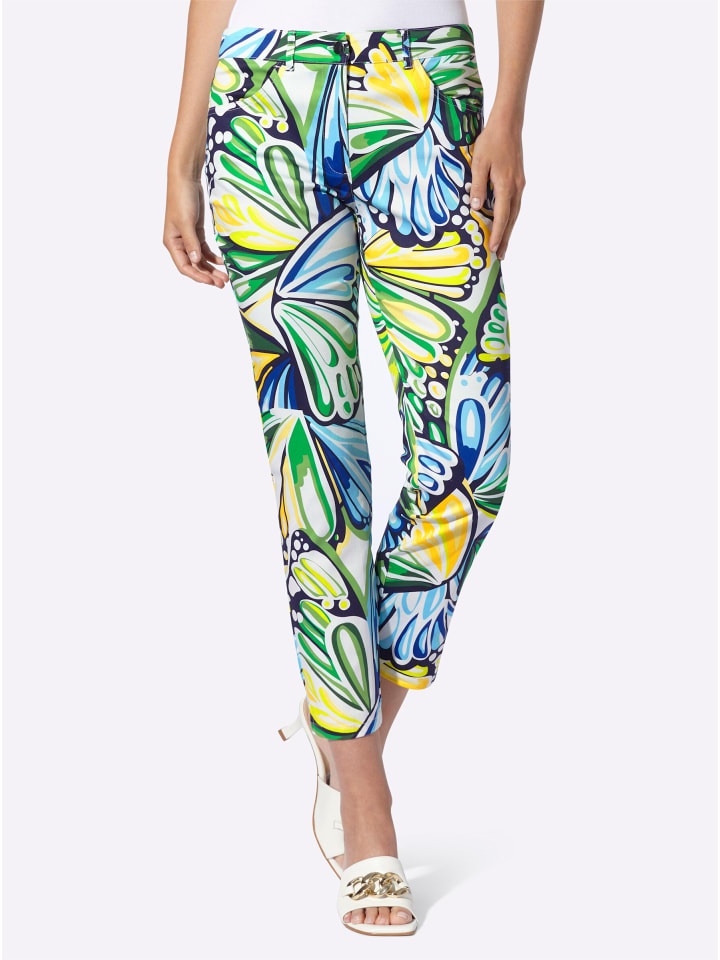 Брюки с принтом в травянисто-зеленом и экрю цветах Heine
Брюки с принтом в травянисто-зеленом и экрю цветах Heine