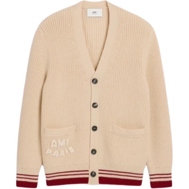 Кардиган Ami Paris с рубчиком AMIPARIS, кремовый
Кардиган Ami Paris с рубчиком AMIPARIS, кремовый