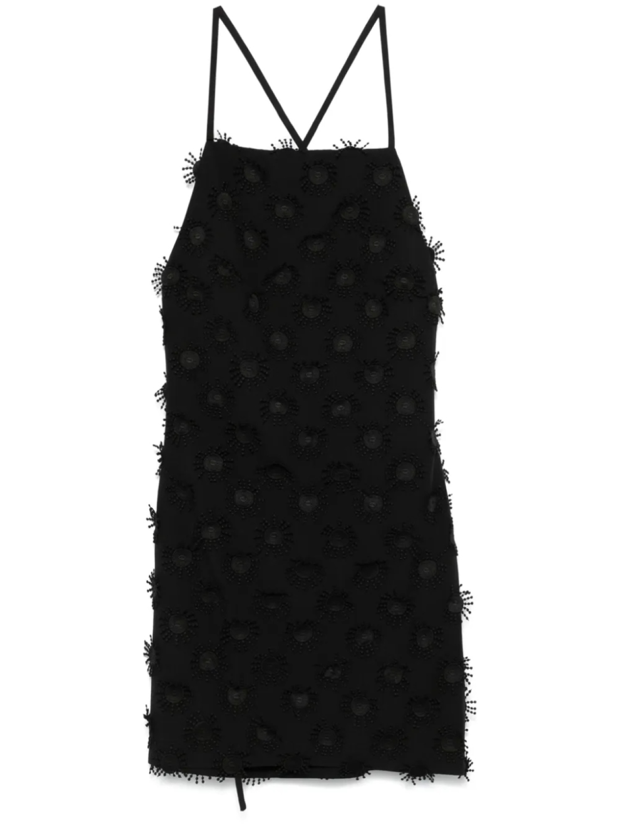 Мини-платье с цветочной аппликацией от MSGM, черный
Мини-платье с цветочной аппликацией от MSGM, черный