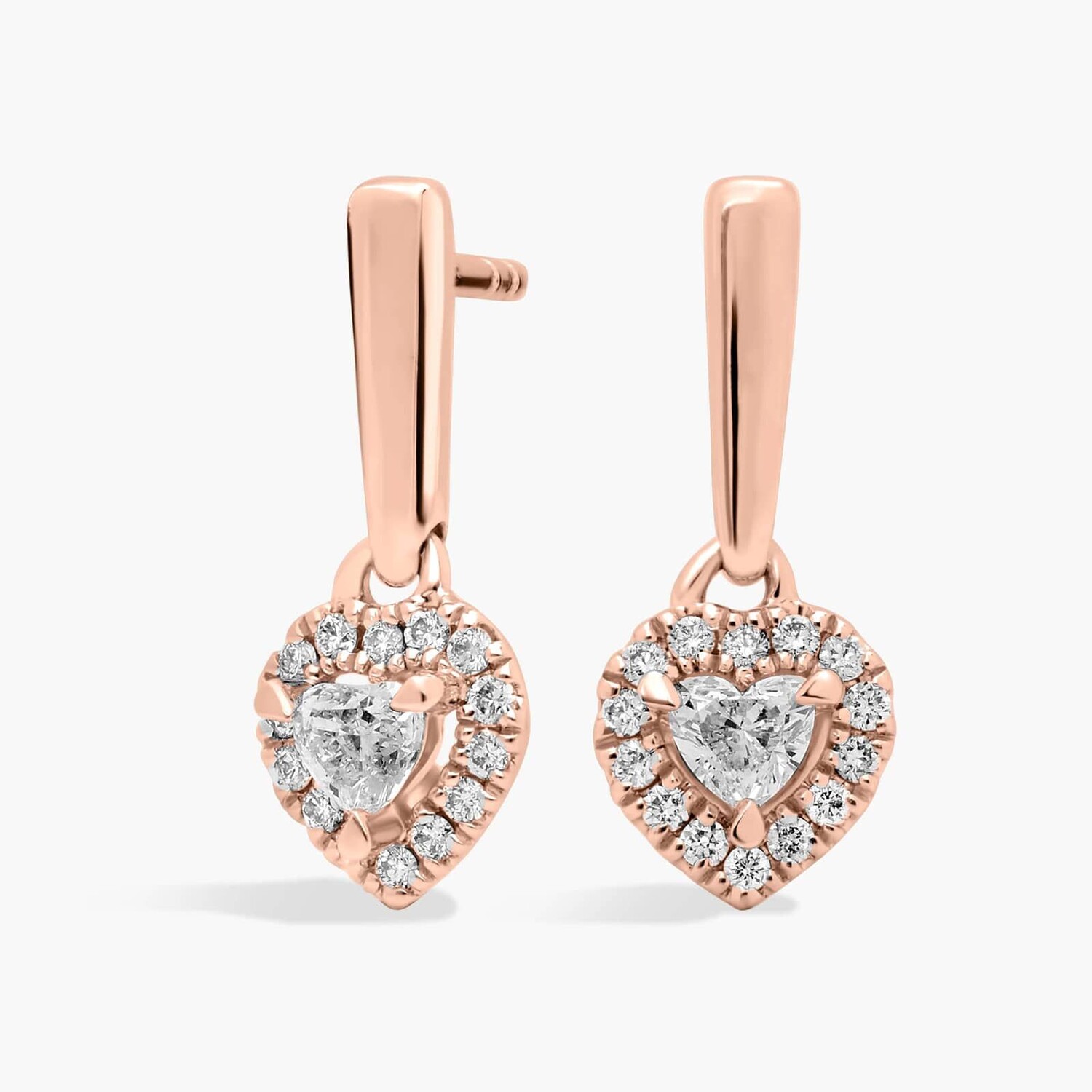Серьги-подвески Halo в форме сердца с бриллиантами из розового золота 14 карат (1/3 карата) Blue Nile
Серьги-подвески Halo в форме сердца с бриллиантами из розового золота 14 карат (1/3 карата) Blue Nile