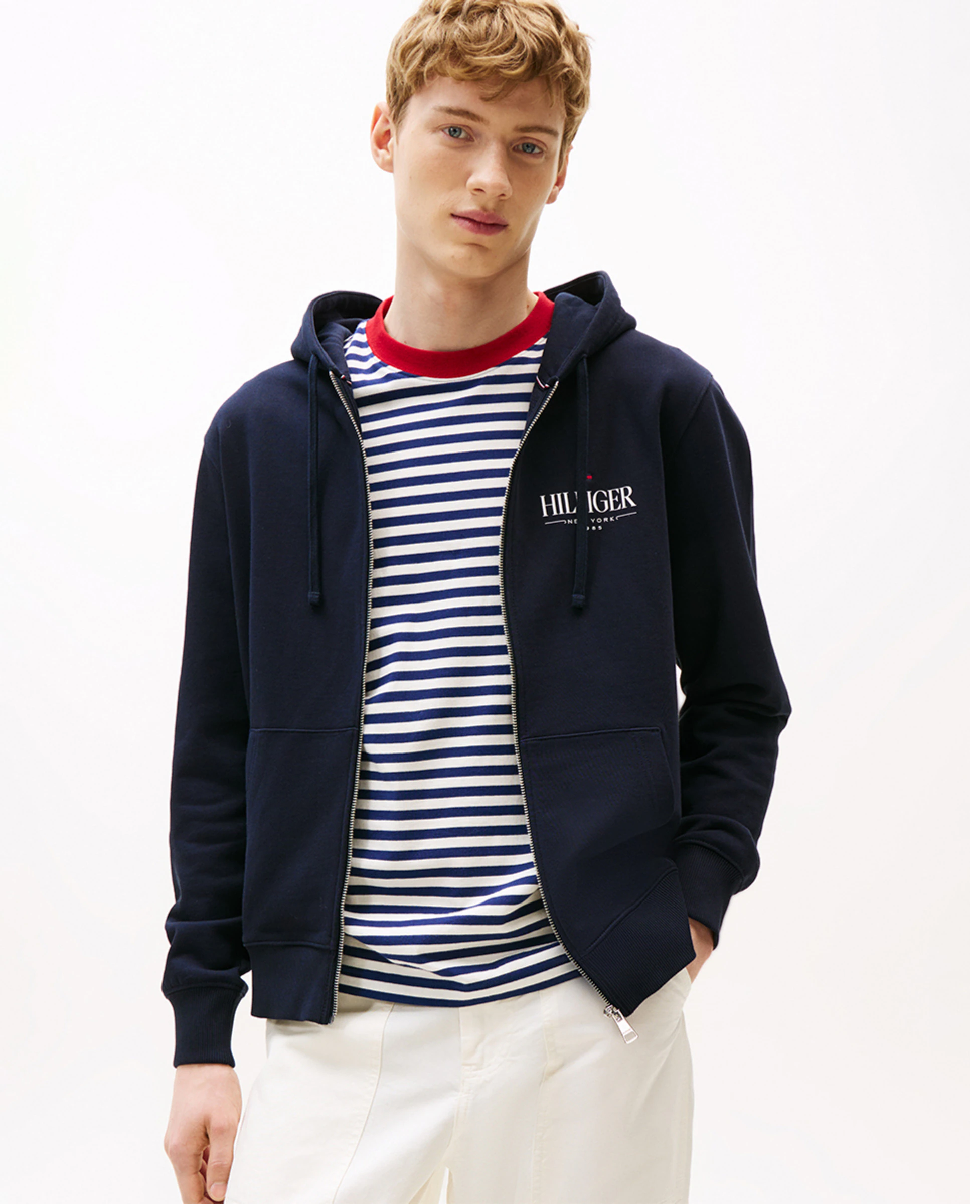 Мужская худи с капюшоном и молнией Tommy Hilfiger, темно-синий
Мужская худи с капюшоном и молнией Tommy Hilfiger, темно-синий