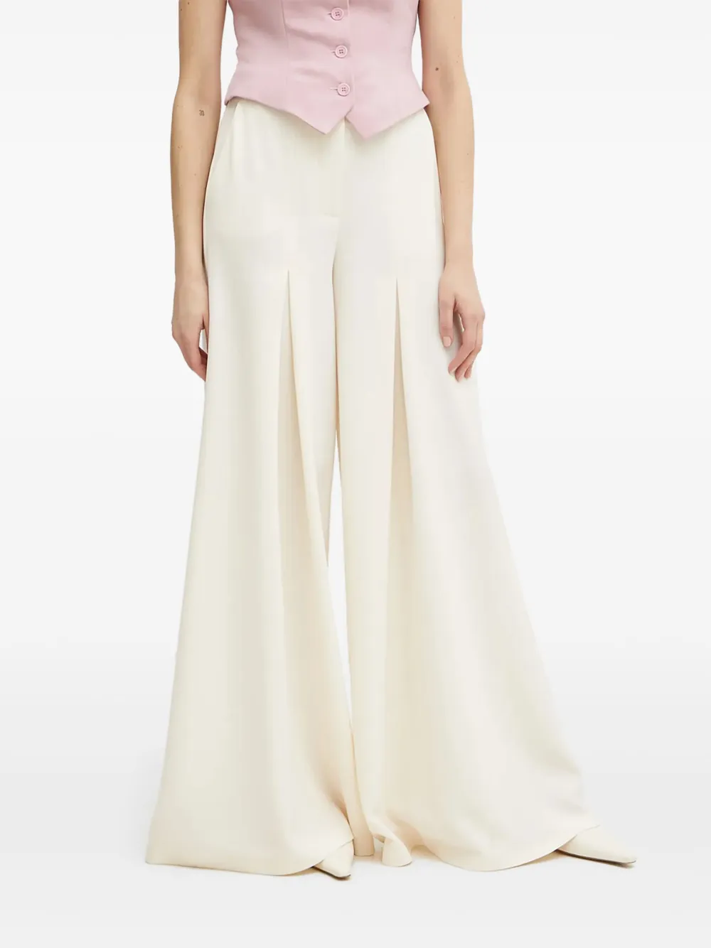 Широкие брюки со складками SIMONA CORSELLINI, нейтральный
Широкие брюки со складками SIMONA CORSELLINI, нейтральный