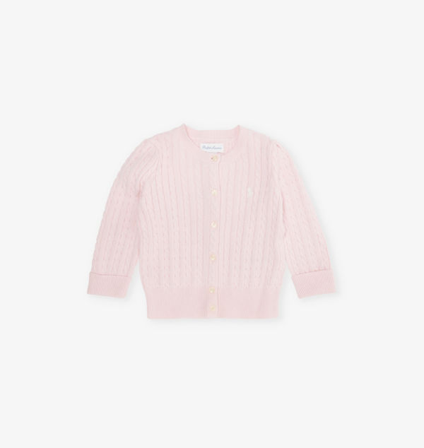 Кардиган из хлопка с фирменной вышивкой Cable-Knit 3-24 месяца Polo Ralph Lauren, розовый
Кардиган из хлопка с фирменной вышивкой Cable-Knit 3-24 месяца Polo Ralph Lauren, розовый