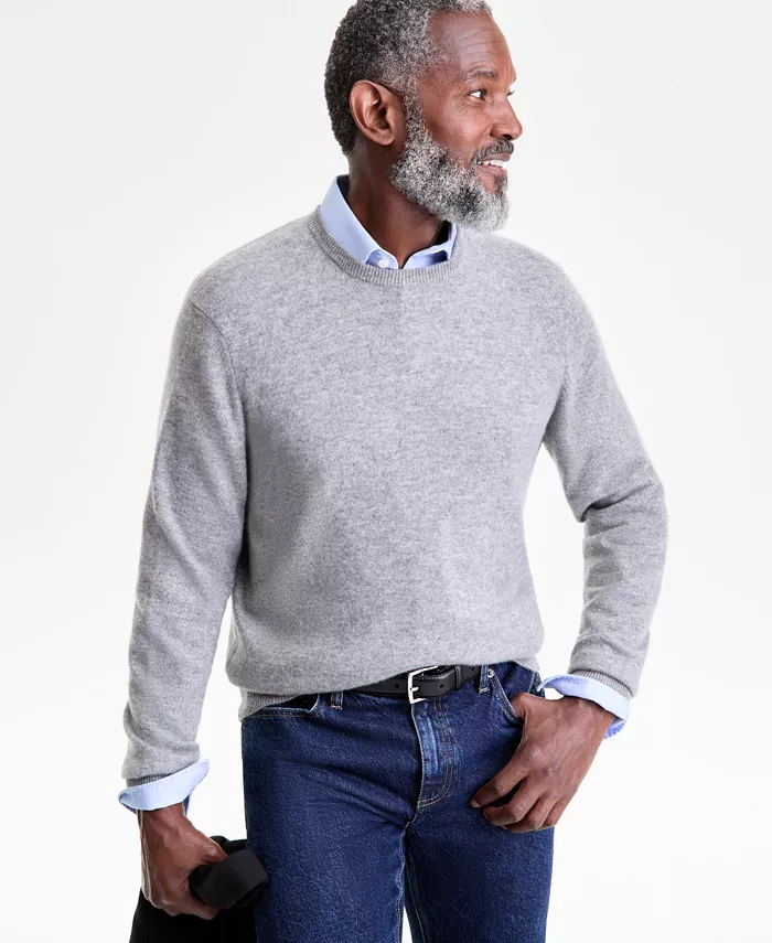 Мужской свитер с круглым вырезом, 100% кашемир Club Room, серый
Мужской свитер с круглым вырезом, 100% кашемир Club Room, серый