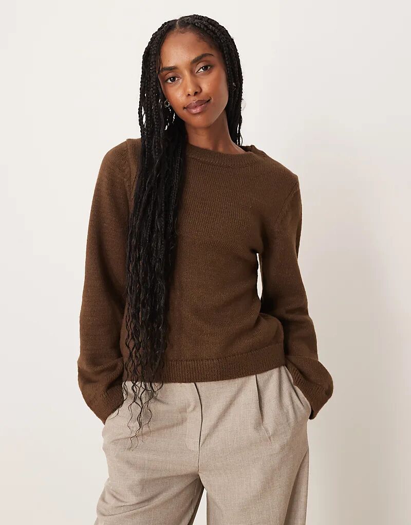 Коричневый трикотажный джемпер ASOS DESIGN с круглым вырезом и завязкой на талии
Коричневый трикотажный джемпер ASOS DESIGN с круглым вырезом и завязкой на талии