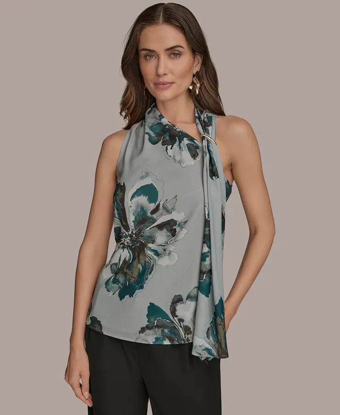 Женский топ-шарф без рукавов с принтом Donna Karan New York, зеленый
Женский топ-шарф без рукавов с принтом Donna Karan New York, зеленый