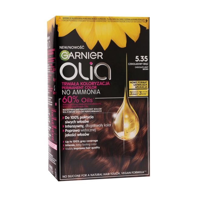 Olia перманентная краска для волос без аммиака Garnier, цвет 5.35 chocolate light brown
Olia перманентная краска для волос без аммиака Garnier, цвет 5.35 chocolate light brown