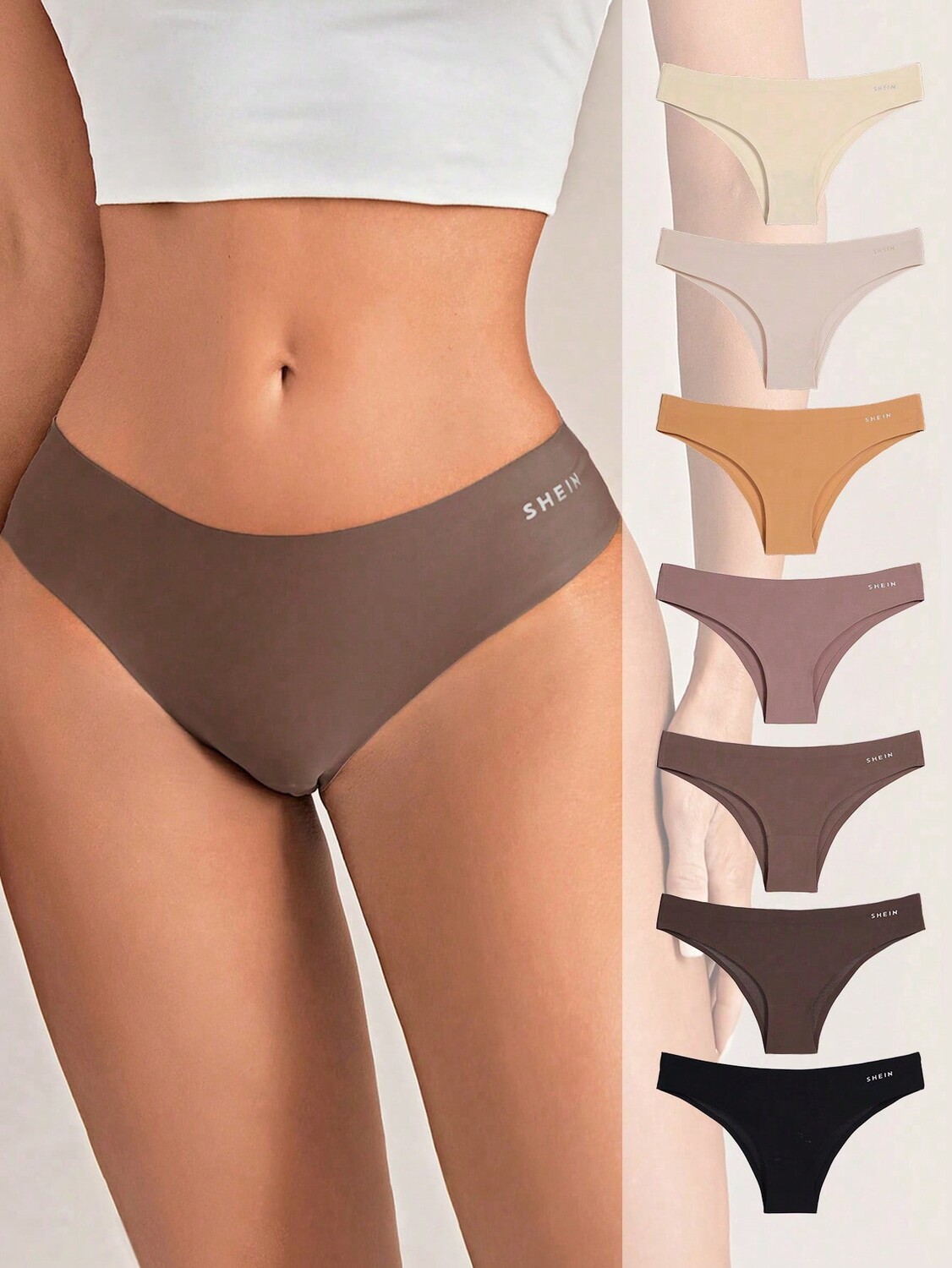 Комплект бесшовного нижнего белья Shein Underwear&Sleepwear Basics из 7 предметов Shein, мультиколор
Комплект бесшовного нижнего белья Shein Underwear&Sleepwear Basics из 7 предметов Shein, мультиколор