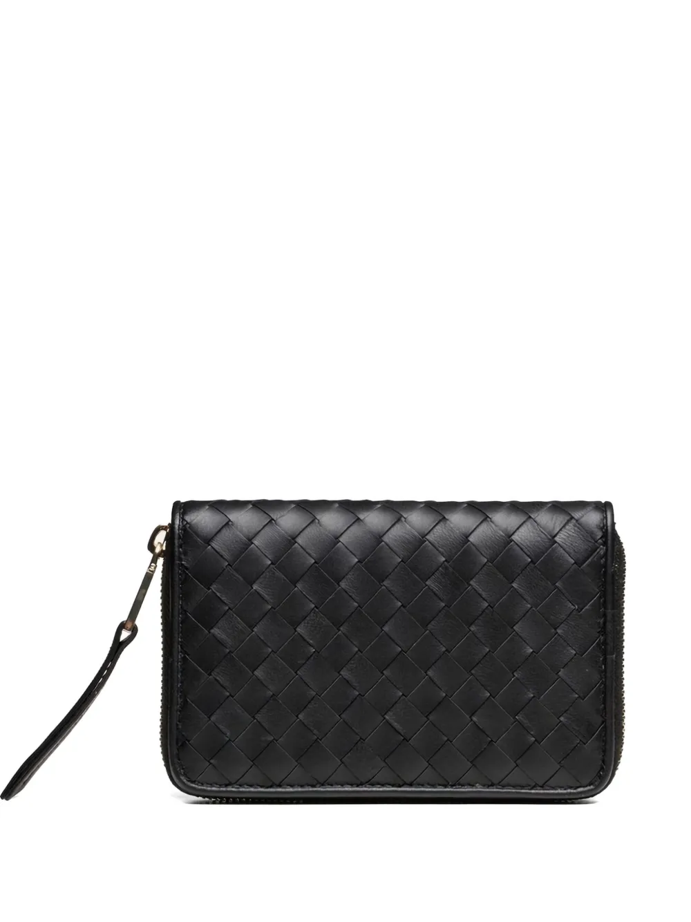 Кошелек на молнии из плетеной кожи Oriane Poche Paris, черный
Кошелек на молнии из плетеной кожи Oriane Poche Paris, черный