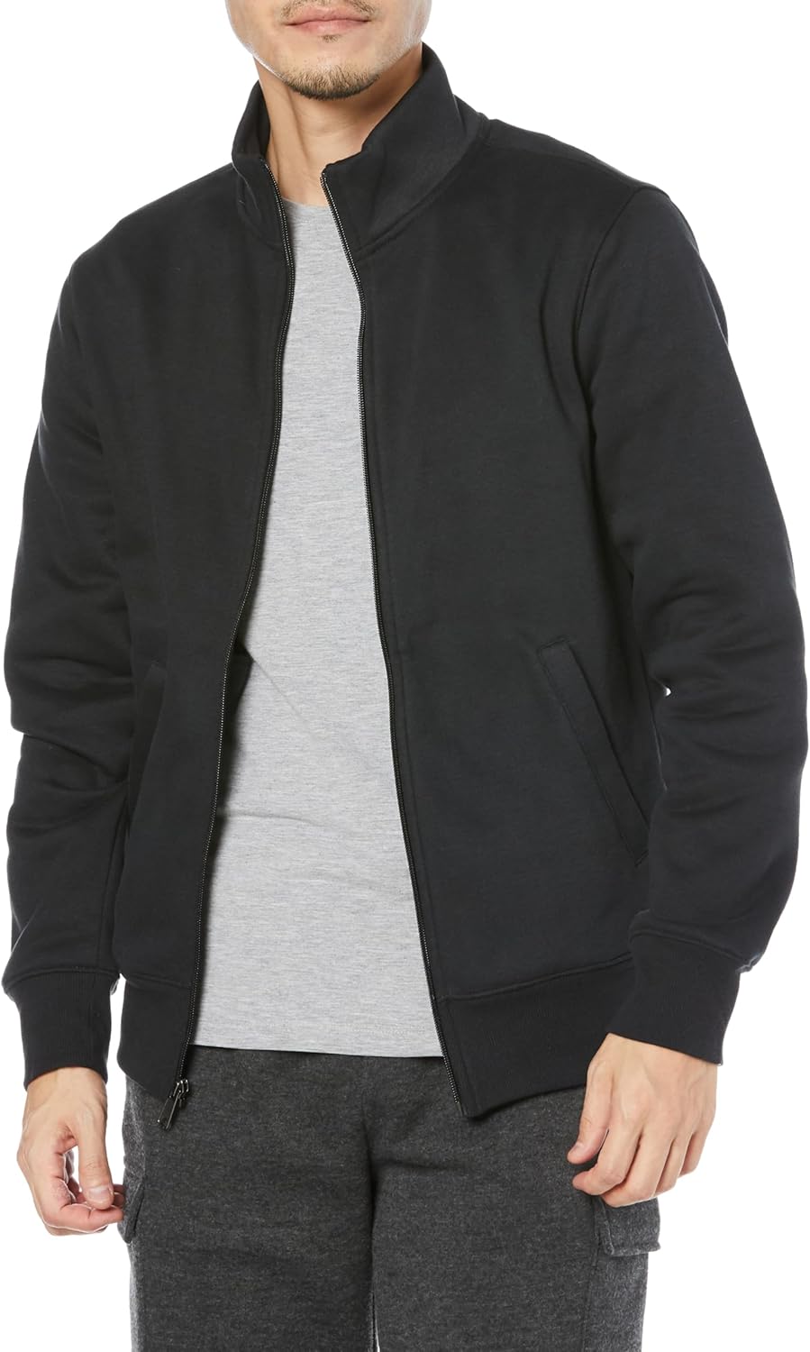 Мужская флисовая толстовка Amazon Essentials с воротником-стойкой на молнии, черный
Мужская флисовая толстовка Amazon Essentials с воротником-стойкой на молнии, черный