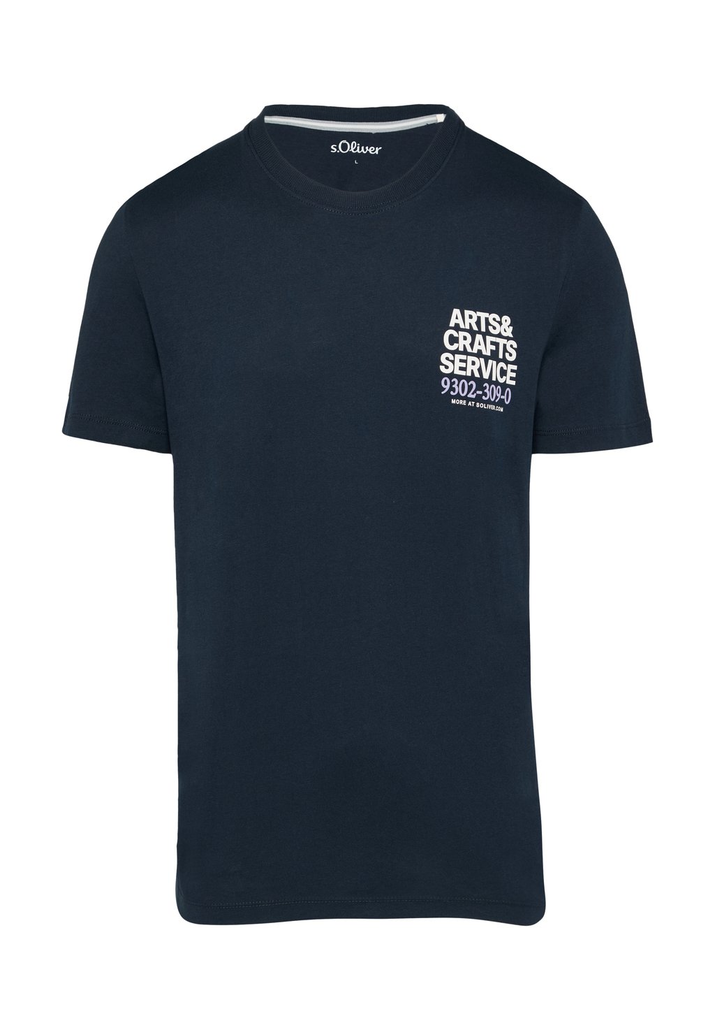 Футболка с принтом MIT CREW NECK UND FRONT s.Oliver, темно-синий 
Футболка с принтом MIT CREW NECK UND FRONT s.Oliver, темно-синий