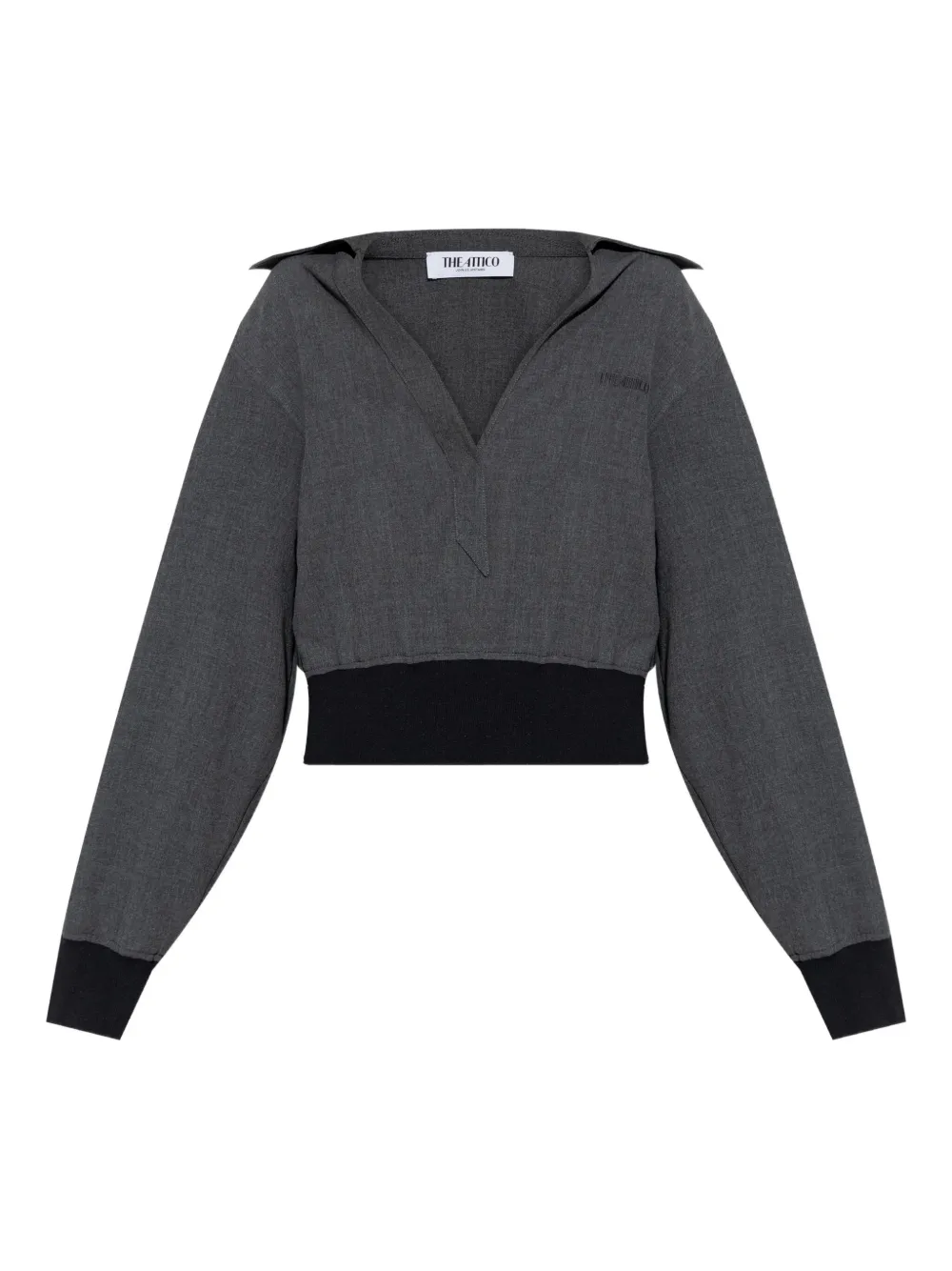 Топ с воротником и манжетами The Attico, серый
Топ с воротником и манжетами The Attico, серый