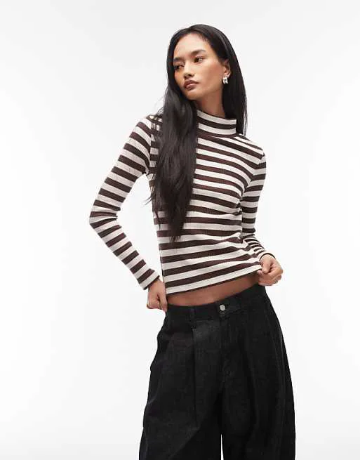 Полосатый топ с длинными рукавами и воротником-воронкой ASOS DESIGN
Полосатый топ с длинными рукавами и воротником-воронкой ASOS DESIGN