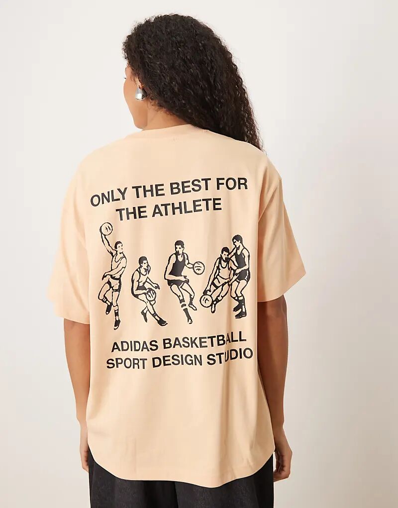 Баскетбольная футболка Adidas Originals с принтом на спине персикового цвета
Баскетбольная футболка Adidas Originals с принтом на спине персикового цвета