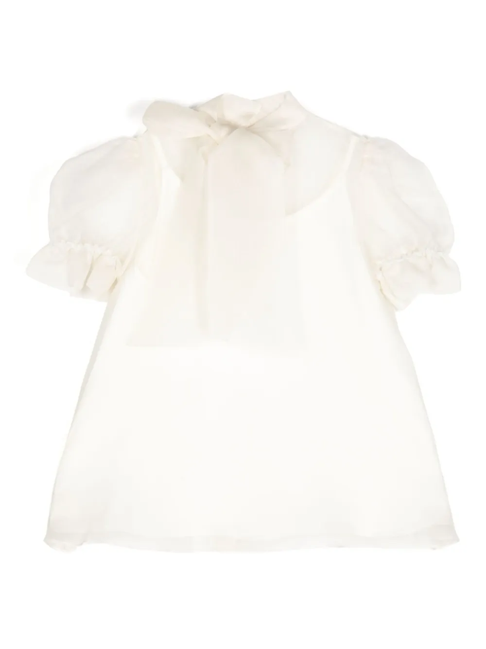 Топ с объемными рукавами и бантом Shatha Essa Kids, белый
Топ с объемными рукавами и бантом Shatha Essa Kids, белый