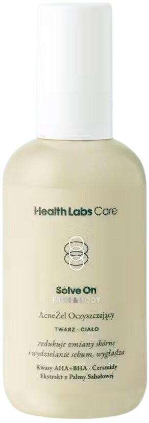 Очищающий гель от прыщей для лица и тела Solve On, HealthLabs Health Labs Care
Очищающий гель от прыщей для лица и тела Solve On, HealthLabs Health Labs Care