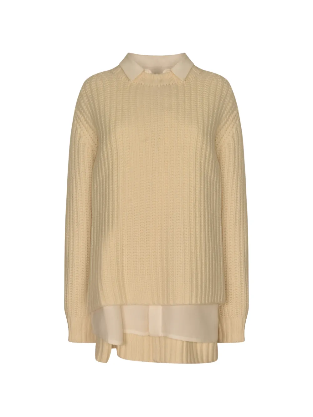 Вязаное платье с воротником Sacai, бежевый
Вязаное платье с воротником Sacai, бежевый