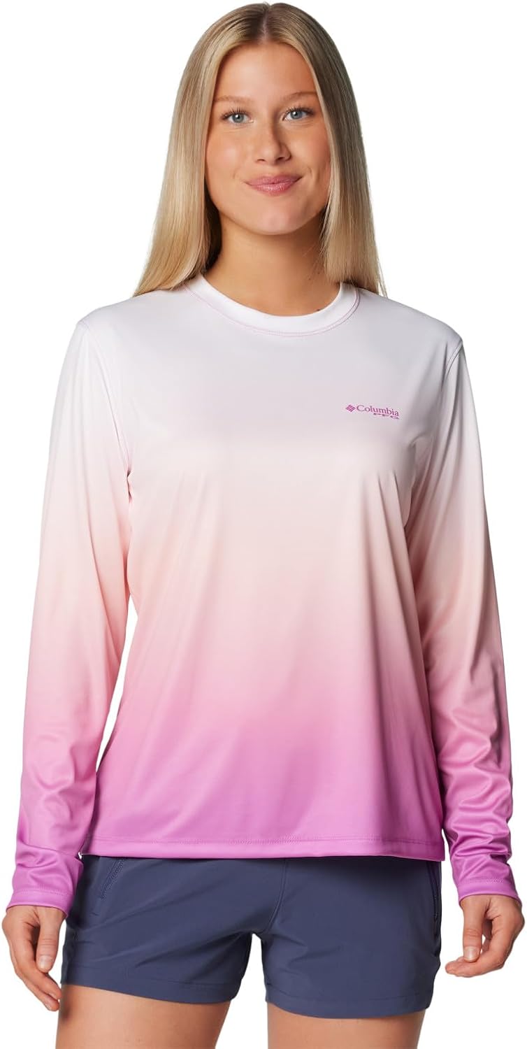 Columbia Women's Standard Tidal Tee PFG Isle Rise Fade Ls, Bright Lavender Gradient/Rookery Palms Fade, Розовый, Columbia Women's Standard Tidal Tee PFG Isle Rise Fade Ls, Bright Lavender Gradient/Rookery Palms Fade
Columbia Women's Standard Tidal Tee PFG Isle Rise Fade Ls, Bright Lavender Gradient/Rookery Palms Fade, Розовый, Columbia Women's Standard Tidal Tee PFG Isle Rise Fade Ls, Bright Lavender Gradient/Rookery Palms Fade