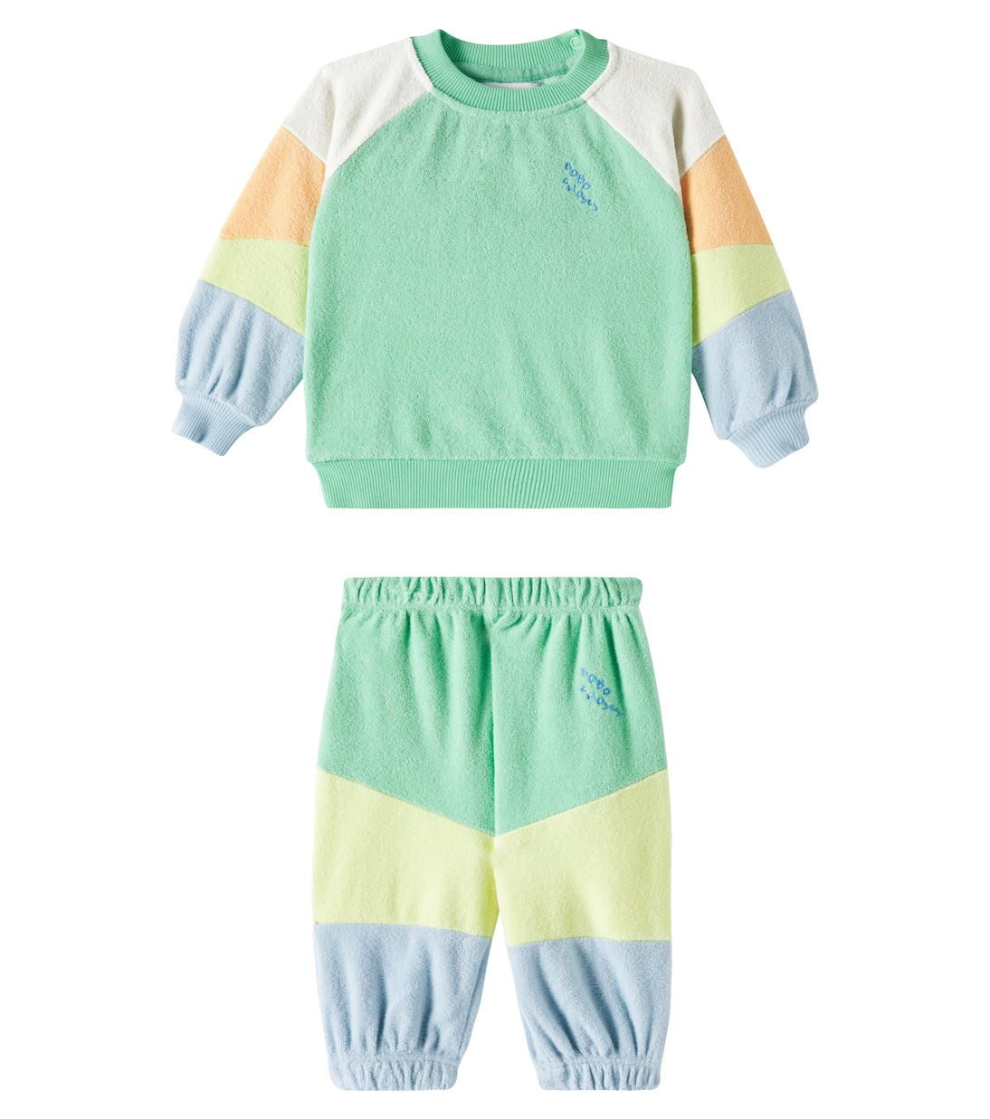 Комплект из детской махровой хлопковой толстовки и спортивных штанов Bobo Choses, Light Green
Комплект из детской махровой хлопковой толстовки и спортивных штанов Bobo Choses, Light Green