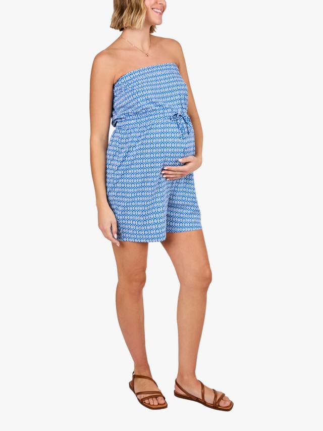 Комбинезон-бандо с рисунком для беременных JoJo Maman Bébé, синий 
Комбинезон-бандо с рисунком для беременных JoJo Maman Bébé, синий