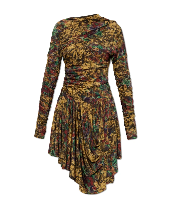 Платье с драпировкой Ganni, мультиколор
Платье с драпировкой Ganni, мультиколор