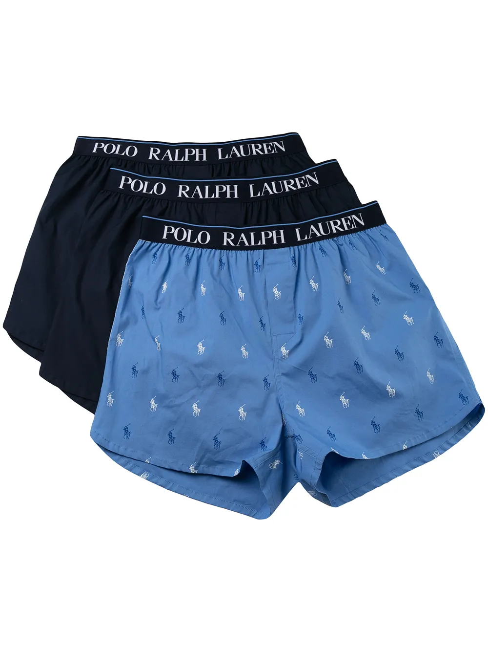 Комплект из трех боксеров с логотипом Polo Ralph Lauren, синий
Комплект из трех боксеров с логотипом Polo Ralph Lauren, синий