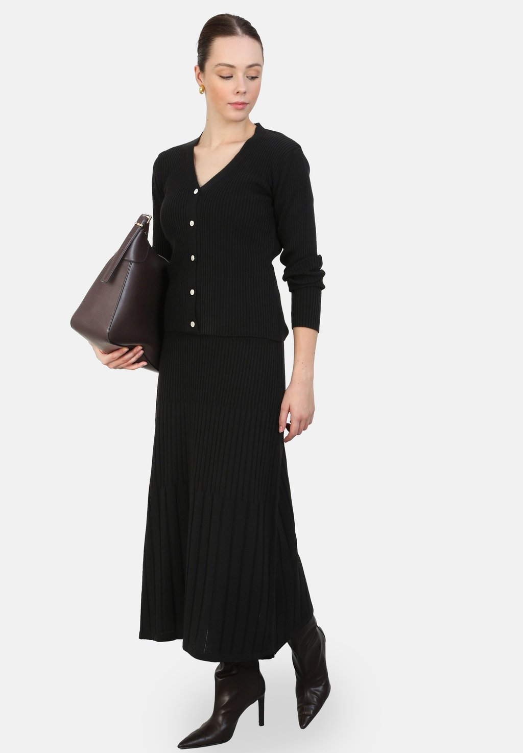 Кардиган REFKA - Maxi skirt Modanisa, черный 
Кардиган REFKA - Maxi skirt Modanisa, черный