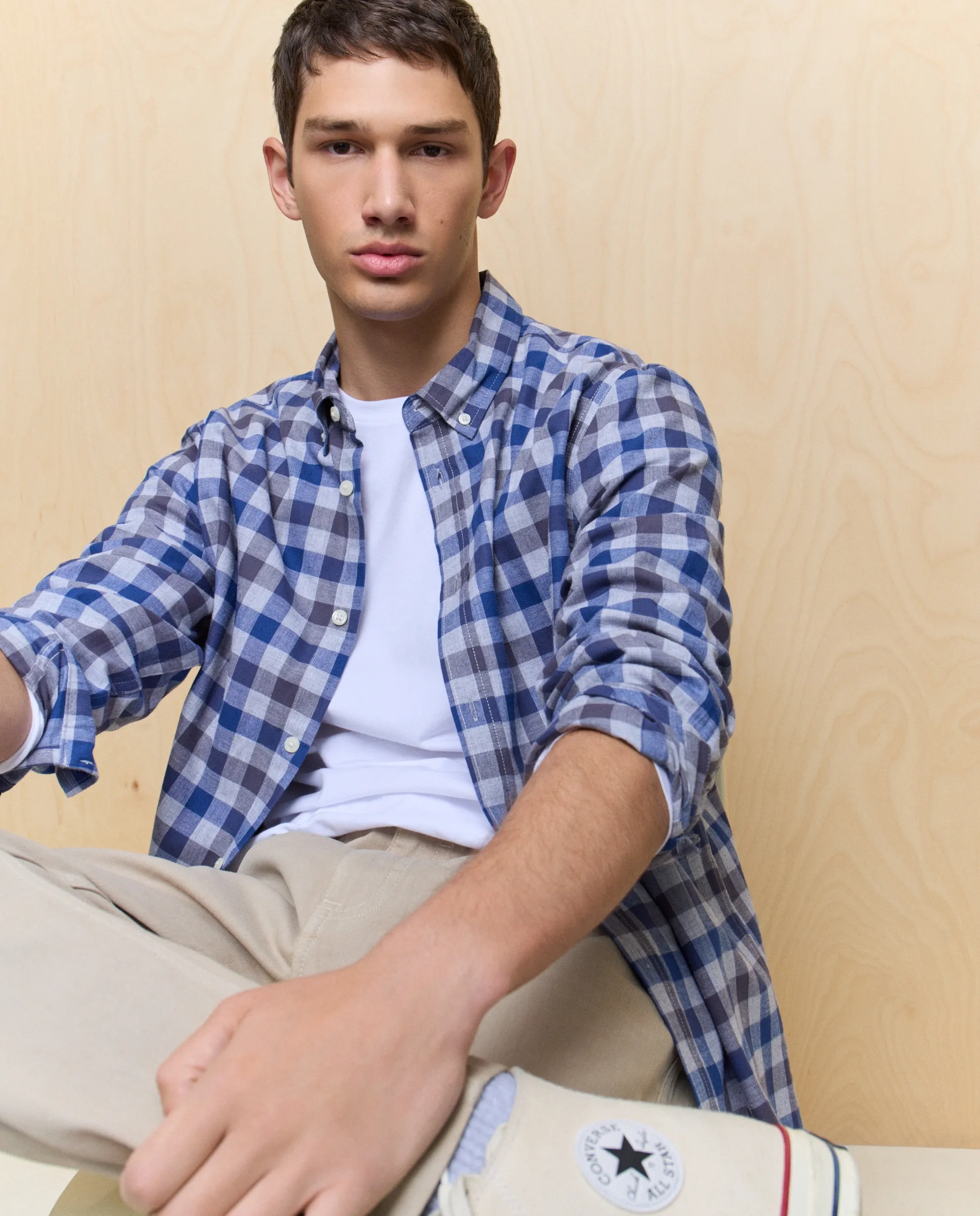 Мужская рубашка с длинным рукавом в клетку Easy Wear, синий
Мужская рубашка с длинным рукавом в клетку Easy Wear, синий