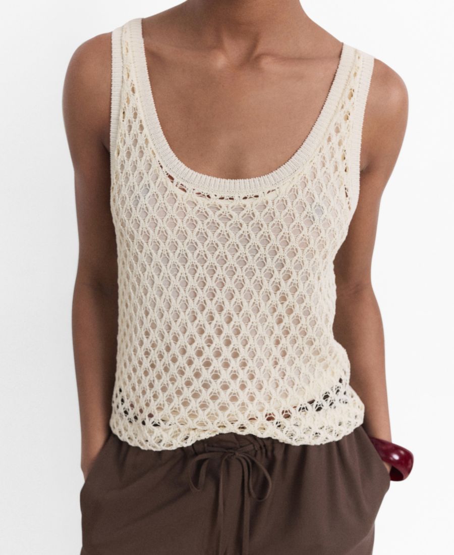 Женский вязаный топ на бретелях MANGO, Ecru
Женский вязаный топ на бретелях MANGO, Ecru