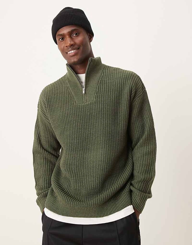 Джемпер в рыбацком стиле с молнией 1/4 New Look цвета хаки
Джемпер в рыбацком стиле с молнией 1/4 New Look цвета хаки