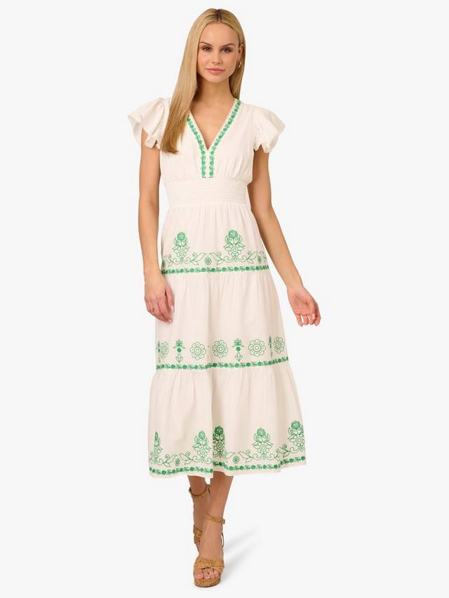 Платье adrianna by с вышитым вырезом на талии Adrianna Papell, цвет Ivory/Green
Платье adrianna by с вышитым вырезом на талии Adrianna Papell, цвет Ivory/Green