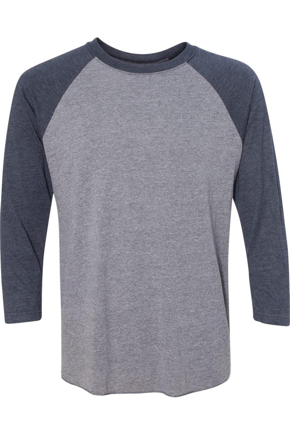 Футболка унисекс Triblend с рукавами реглан три четверти Next Level, цвет vintage navy sleeves/ premium heather body
Футболка унисекс Triblend с рукавами реглан три четверти Next Level, цвет vintage navy sleeves/ premium heather body