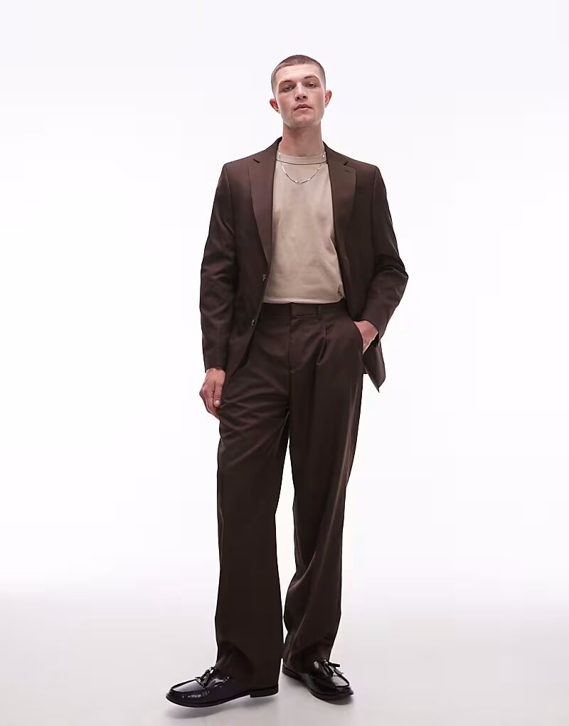 Широкие брюки коричневого цвета Topman
Широкие брюки коричневого цвета Topman