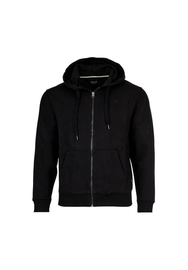 Толстовка - куртка на молнии с капюшоном однотонная Replay, черный
Толстовка - куртка на молнии с капюшоном однотонная Replay, черный