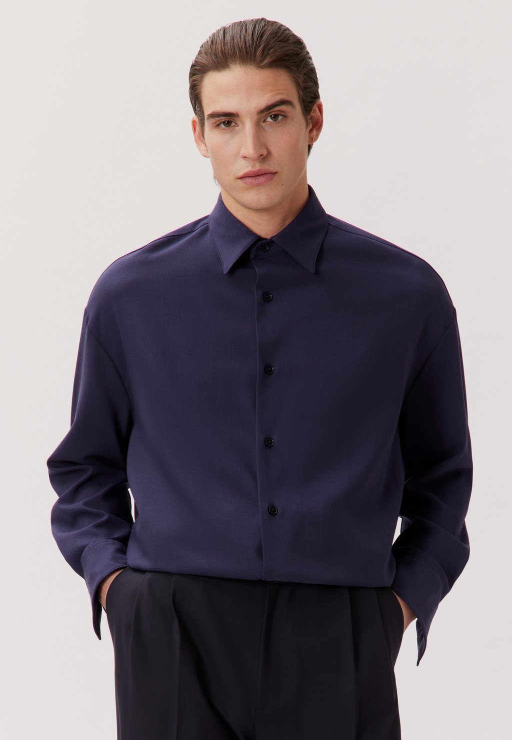 Рубашка Button-down blouse Studio Seidensticker, темно-синий
Рубашка Button-down blouse Studio Seidensticker, темно-синий