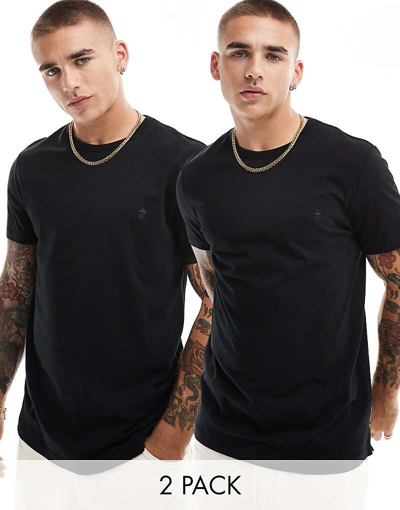 French Connection — комплект из 2 черных футболок с круглым вырезом, короткими рукавами и логотипом
French Connection — комплект из 2 черных футболок с круглым вырезом, короткими рукавами и логотипом