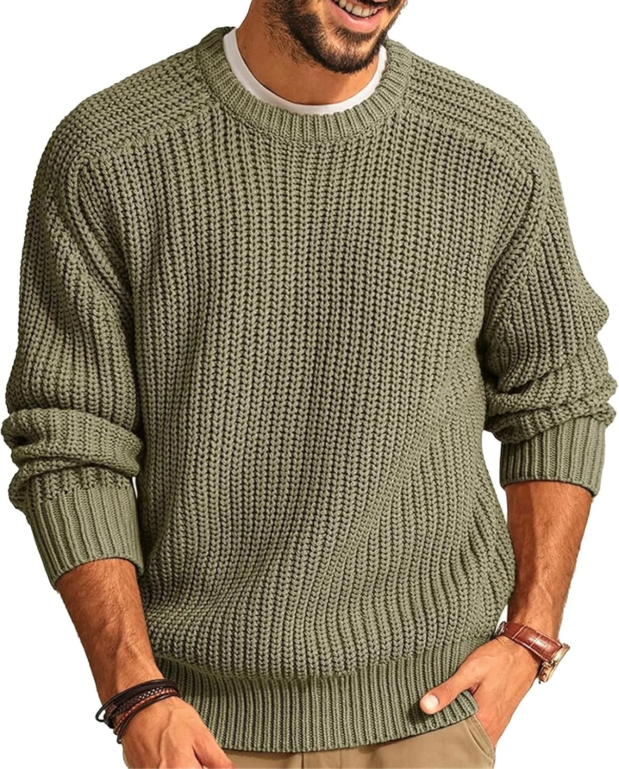 Мужской базовый свитер с вафельной вязкой
Мужской базовый свитер с вафельной вязкой