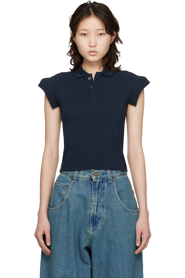 Рукава до передней части поло Vetements, темно-синий
Рукава до передней части поло Vetements, темно-синий