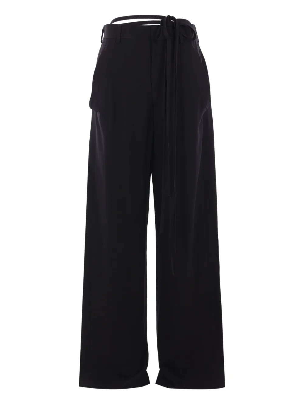 Брюки палаццо Anneke с поясом на завязках Ann Demeulemeester, черный
Брюки палаццо Anneke с поясом на завязках Ann Demeulemeester, черный